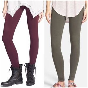 Bundle of BP Olive Green and Burgundy Leggings